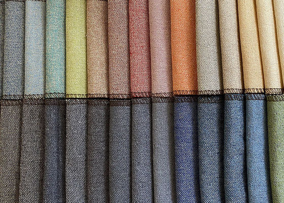 İPLİK BOYALI kumaş mobilya kanepe için birçok renk 100% polyester kumaş keten pamuklu kumaş
