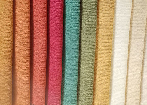 Örme Düz Kanepe Kumaşı ISO9001 Sahte Keten Kumaş Polyester