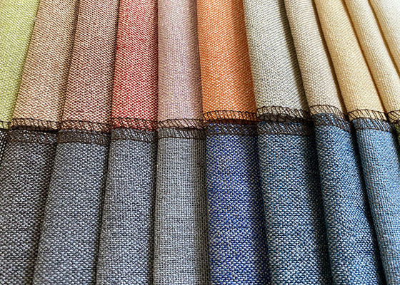 Sıcak satış Organik Keten Pamuklu Kumaş Ev Tekstili Mobilya için Perde Halı Kanepe Örtüsü İPLİK BOYALI