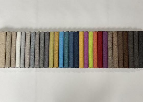 keten görünümlü kanepe kumaşı döşemelik kumaş renkli polyester kumaş kanepe için küçük keten kanepe