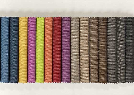 keten görünümlü kanepe kumaşı döşemelik kumaş renkli polyester kumaş kanepe için küçük keten kanepe