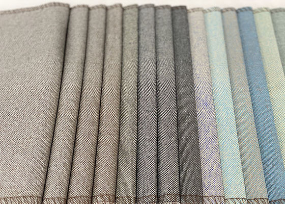100% Polyester suya dayanıklı keten görünümlü düz döşemelik kanepe kumaşı boyalı ucuz kumaş
