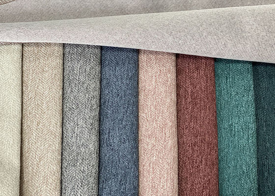 Renkli Şönil Mobilya Kumaş Polyester Keten Tekstil