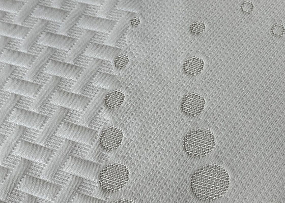 SGS Beyaz Pamuklu Jakarlı Kumaş Suya Dayanıklı Polyester Çift Örgü Kumaş