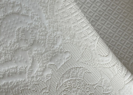 300gsm Kırık Beyaz Jakarlı Kumaş Polyester Beyaz Pamuklu Jakarlı Kumaş