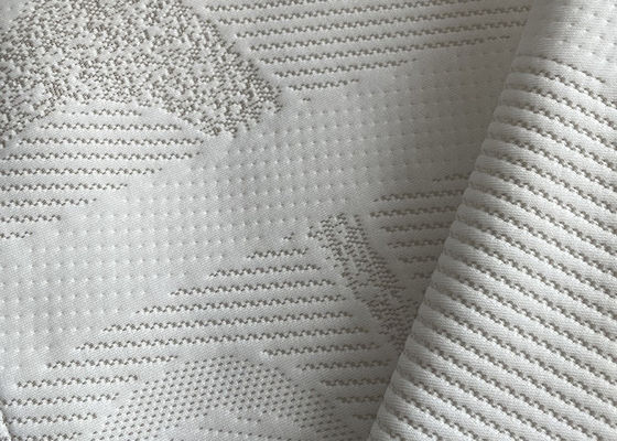 250cm Polyester Yatak Kumaşı Beyaz Örme Jakarlı Kumaş