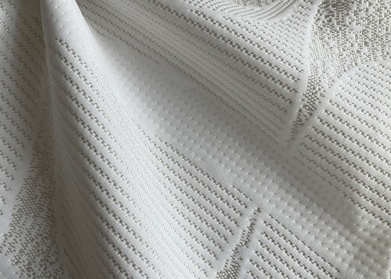 250cm Polyester Yatak Kumaşı Beyaz Örme Jakarlı Kumaş