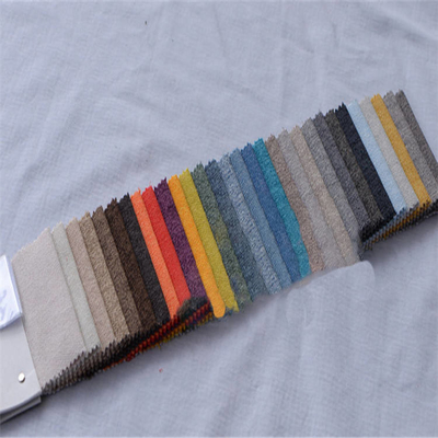 Düz Dokuma Boyalı Keten Kanepe Kumaşı % 100 Polyester Kalınlaştırılmış Düz Renk